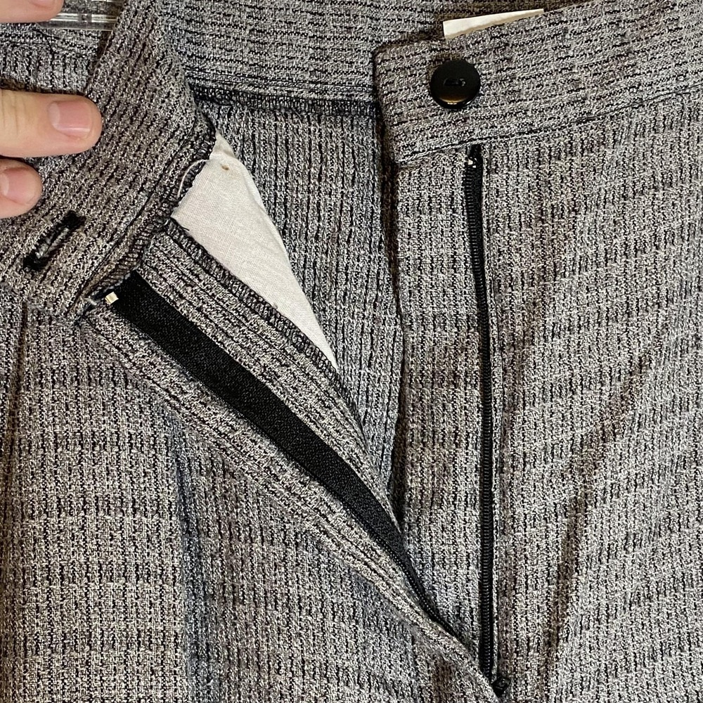 Vintage Kathy Ireland Dress Pants Juniors 9/10 Gray Check Pleated Tapered USA - Picture 8 of 16